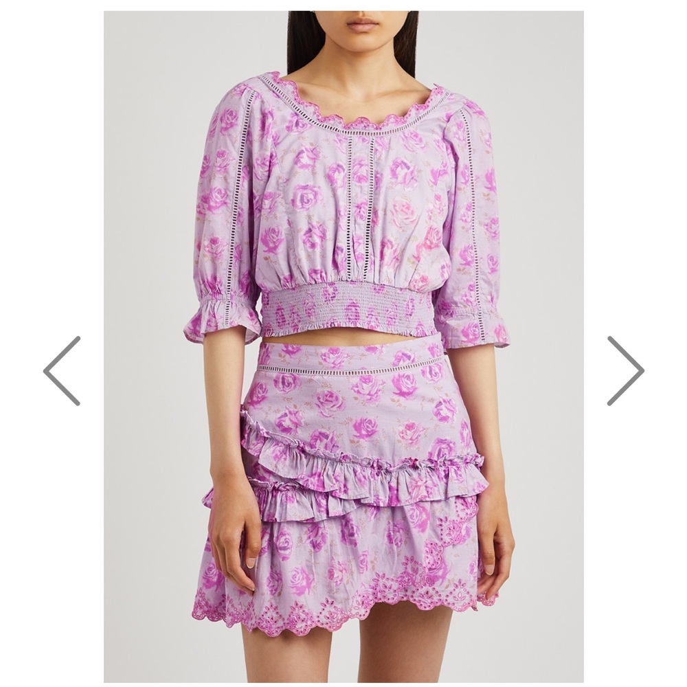 Loveshackfancy Floral Pink Two-Piece Set size 4/S
